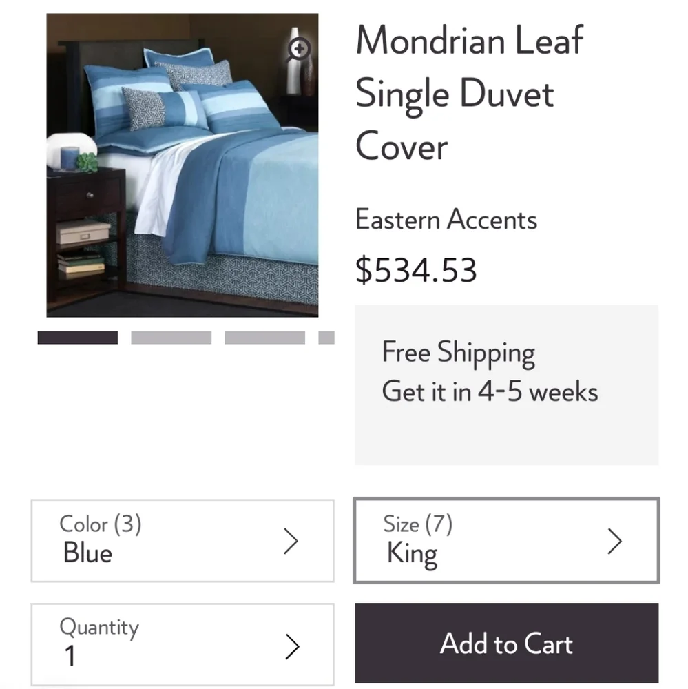Mondrian Leaf Single Duvet Cover